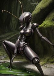 ai_generated ant_girl anthro black_eyes breasts female insect insects pussy tagme