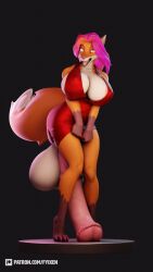 3d_(artwork) anthro balls big_balls big_breasts breasts digital_media_(artwork) embarrassed embarrassed_nude_futa enf fox furcollectibles_store furry futa_focus futa_only futanari fyixa_(fyixen) fyixen genitals gynomorph hi_res hyper hyper_balls hyper_penis intersex large_penis long_penis penis penis_touching_the_ground solo solo_futa tugging_clothing valorlynz wardrobe_malfunction