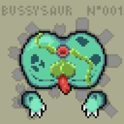 ass asshole asshole_opened_wide balls bulbasaur game_freak glory_wall male male_only nintendo not_safe_fur_work penis penis_out pixel_art pokemon pokemon_(species) small_penis spread_anus tentacle