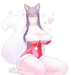 ahri black_hair facial_markings fox fox_ears fox_girl fox_tail heart league_of_legends lolboja tagme vastaya yellow_eyes