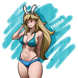 1:1 1girls absurd_res absurd_resolution absurdres adventure_time belly_button boobs breasts cartoon_network ema_arts eyebrows eyelashes eyes female fionna_the_human_girl hair hi_res high_resolution highres long_hair navel self_upload solo tagme tits twitter_username