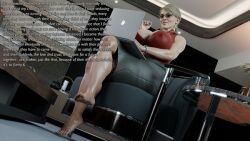 1girls 3d 3d_(artwork) batman:_arkham_origins batman_(series) big_breasts blonde_hair blouse blue_eyes busty cheating cheating_boyfriend cuckquean dc dc_comics digital_media_(artwork) dr._harleen_quinzel english_text eyebrows eyelashes eyes feet female female_only glasses hair harleen_quinzel huge_boobs huge_breasts injustice_2 large_boobs large_breasts legs light-skinned_female light_skin lips massive_breasts netorare nipple_bulge no_bra ntr pervertmuffinmajima pokies round_breasts sitting skirt sleeveless_blouse solo stockings text thick_legs voluptuous voluptuous_female