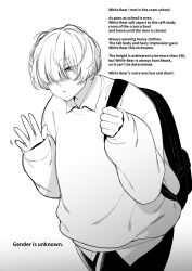 bag english_text fan_(f.w.zholic) original original_character sweater text white_bear_(oc)