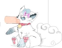 alolan_form alolan_vulpix animated anthro anthro_penetrated blinking blush bow_(feature) collar digital_media_(artwork) fellatio female female_penetrated feral fur luftydays male male/female male_penetrating male_penetrating_female nintendo oral oral_penetration pawpads penetration penile penile_penetration penis_in_mouth pixel_(artwork) pixel_animation pokémon_(species) pokemon pokemon_(species) regional_form_(pokemon) sex simple_background solo tail vulpix