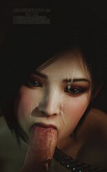 1girls 3d ada_wong ada_wong_(adriana) black_eyes black_hair blender blowjob blowjob_face capcom cum cum_in_mouth cum_inside eye_contact female female_focus female_only first_person_view gussster hi_res light-skinned_female light_skin patreon pov pov_eye_contact render resident_evil resident_evil_2 resident_evil_2_remake resident_evil_4 resident_evil_4_remake viewer_perspective voluptuous voluptuous_female