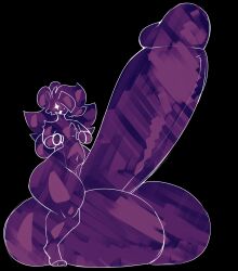 amethyst_(gem) anthro balls bear big_balls big_penis chest_tuft digital_media_(artwork) empty_eyes gem genitals hair hi_res huge_balls huge_cock hyper hyper_balls hyper_genitalia hyper_penis long_hair male mammal open_mouth paws penis polar_bear sitting_on_balls solo thick_thighs tuft ursine zan_(zantanerz) zanny_(character) zantanerz_(artist)