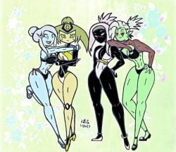 adventure_time alien_girl bikini crossover duck_dodgers ice_queen ice_queen_(adventure_time) lord_dominator martian martian_(duck_dodgers) my_life_as_a_teenage_robot queen_tyr'ahnee robot_girl swimsuit swimwear vexus wander_over_yonder