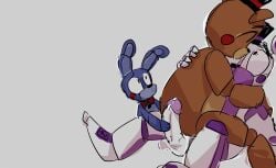 2023 2boys 2males animatronic anthro anthro_focus anthro_on_anthro anthro_only bear blush blush_lines bow_tie bowtie color duo duo_focus erect_penis erection five_nights_at_freddy's five_nights_at_freddy's:_sister_location five_nights_at_freddy's_2 funtime_freddy_(fnafsl) gay gay_male glans grabbing_penis headgear headwear humanoid_genitalia humanoid_penis imminent_penetration imminent_sex lagomorph looking_happy machine male male/male male_anthro male_focus male_only mammal mammal_humanoid penis_grab precum precum_bubble precum_drip puppet_bonnie_(fnafsl) rabbit robot scottgames simple_background sitting_on_lap size_difference smiling sqg top_hat toy_freddy_(fnaf) ursid ursid_humanoid