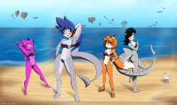 abs anthro beach blush gx3rcomics oc shark shark_girl