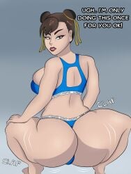 1girls ass ass ass_focus ass_shake big_ass big_butt blueartfiend brown_hair chun-li mature_female sportswear street_fighter street_fighter_6 twerking