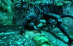 3d animated black_body chaurus chitin female female_penetrated human insectophilia insects long_penis penis_in_pussy red_penis sex skyrim vaginal_penetration zoophilia