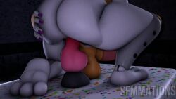 1boy 3_toes 3d anal anal_insertion anal_sex animated animatronic anthro anthro_penetrated ass ass_focus ass_grab back_view backsack balls big_ass big_butt big_penis canine_dildo cum cumshot daddy dildo dildo_in_ass ejaculation english_voice_acting erection feet femboy fingernails fingers five_nights_at_freddy's five_nights_at_freddy's:_sister_location five_nights_at_freddy's_world fox furry gay girly grabbing_own_ass handsfree_ejaculation head_tuft humanoid kneeling knot knotted_dildo knotting laugh laughing lipstick lolbit_(fnaf) lolbit_(male) long_penis longer_than_30_seconds looking_at_viewer looking_back looking_back_at_viewer looking_pleasured machine makeup male male_only mammal moaning moaning_in_pleasure mp4 on_knees orgasm orgasm_from_anal painted_nails penis riding riding_dildo riding_toy robot scottgames sex_toy sfmmations snout solo sound squatting squatting_cowgirl_position squatting_on_dildo submissive submissive_male table tablecloth tail tongue tongue_out two_tone_body video voice_acted