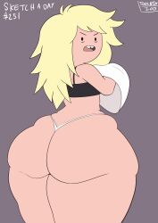 1girls 2023 adventure_time ass big_ass blonde_hair bottom_heavy bra bubble_butt cartoon_network dat_ass dumptruck_ass fat_ass female female_focus female_only fionna_and_cake fionna_campbell fionna_the_human_girl huge_ass large_ass looking_back page_251 panties shirt solo thick_ass thick_thighs thighs thunder_thighs tool01k wide_hips