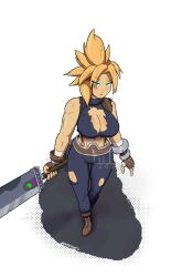 cloud_strife final_fantasy final_fantasy_vii gx3rcomics human looking_at_viewer rule_63 tomboy video_games