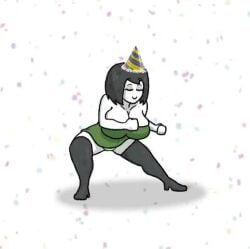 animated animation big_breasts cleavage confetti dancing doctorloops loop looping_animation no_sound pantyshot pantyshot_(dancing) party_hat shorter_than_10_seconds tagme veronica_(doctorloops) veronica_and_mona video