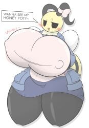 1girls annabee_(woebeeme) bee furry huge_ass huge_breasts lazy_tags oc thick_thighs wide_hips zaclyn