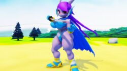 anthro aquatic_dragon dragon freedom_planet freedom_planet_2 looking_at_viewer sahanovazamat sash_lilac video_games water_dragon