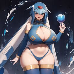 1girls ai_generated ass big_ass big_breasts blue_eyes breasts fairy_leviathan female female_only gigantic_breasts huge_ass huge_breasts looking_at_viewer mega_man mega_man_x_dive mega_man_zero open_mouth tagme thick thick_thighs wide_hips