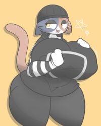 1girls anthro beanie black_eyeshadow calico_cat catgirl curvaceous curvy domestic_cat emo felid feline felis fortnite furry huge_ass huge_breasts hyper_breasts lazy_tags meow_skulls_(fortnite) thick_thighs wide_hips yellow_eyes zaclyn