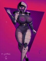 ai_generated big_ass big_breasts big_butt hasbro high_resolution highres nightbird nightbird_(transformers) purple_face purple_nipples robot robot_girl robot_humanoid thick_hips thick_thighs tr_yithaz tr_yithaz_style transformers transformers_g1 yellow_eyes