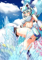 ico_(mega_man) kotatuman_dash mega_man mega_man_x_dive swimsuit swimsuit_ico_(x_dive) tagme