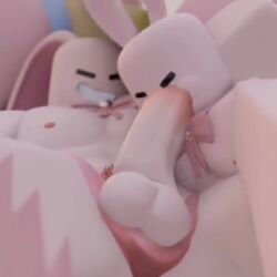 2boys 3d animated anthro_on_anthro balls ballsack blowjob bowtie bunny_humanoid cum cum_in_mouth cum_inside devixxll ejaculate ejaculating_cum ejaculation face_fucking gay gay_blowjob grin grinning grinning_at_another grinning_at_partner male_only nipples penis penis_in_mouth pink_body pink_bowtie pink_fur pubic_hair rabbit rabbit_ears rabbit_humanoid roblox robloxian smile smiling smiling_at_another smiling_at_partner smirk smirking sound source_request sucking sucking_penis testicles twink video white_skin yaoi