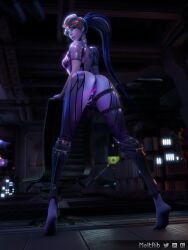 1girls 3d 3d_(artwork) ass hi_res highres looking_at_viewer meltrib overwatch overwatch_2 tiptoes widowmaker