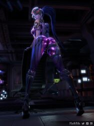 1girls 3d 3d_(artwork) ass hi_res highres long_legs looking_at_viewer meltrib overwatch overwatch_2 tiptoes widowmaker