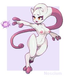 alien alien_girl anime_style breasts clitoris color female female_mewtwo female_only generation_1_pokemon generation_6_pokemon generation_7_pokemon legendary_pokémon legendary_pokemon mega_evolution mega_mewtwo_y mewtwo nintendo noscium nude nude_female pixel_art pokémon_(species) pokemon pokemon_(species) vagina