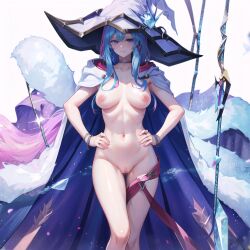 1girls ai_generated duel_monster lingerie nude rilliona_the_magistus_of_verre witchcrafter_madame_verre yu-gi-oh!