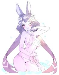 big_breasts breasts bunny_ears bunny_girl cygames dragalia_lost female fruitfroze laranoa nintendo swimsuit thick_thighs wide_hips