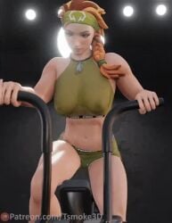 animated bike clothed_female female gym_clothes skye_(valorant) tagme tight_clothing tsmoke3d valorant video