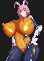 1girls areolae areolae_visible_through_clothing big_breasts big_thighs blush bodysuit breasts busty curvy erect_nipples female female_only gigantic_breasts huge_breasts huge_thighs kero_kerorinpa large_breasts large_thighs massive_breasts nipple_bulge nipples nipples_visible_through_clothing solo solo_female thick_thighs thighs tight_clothing tight_fit tights voluptuous