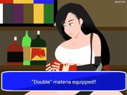 animated big_belly breast_expansion dimpixelanimations final_fantasy final_fantasy_vii pregnancy pregnant text tifa_lockhart