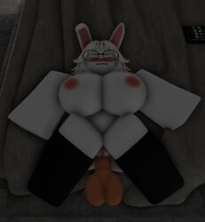 1boy 1girls 3d artist_request female male missionary penis pussy roblox robloxian source_request tagme white_hair white_skin