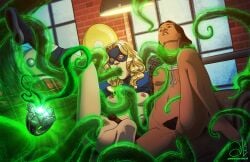 2girls alx_(fuckit) dc dc_comics female female_only green_lantern_ring jessica_cruz multiple_girls oral stargirl stargirl_(tv_series) superheroine tentacle tentacle_sex vaginal_penetration