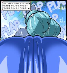 ass_bigger_than_head beach big_ass female hyper_ass naked nintendo nude penetration pokémon_(species) pokemon pokemon_move pounding primarina sex zoruadrawsstuff