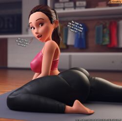 1girls 3d 3d_(artwork) artist_name ass barefoot big_ass big_breasts blender_(software) bottomwear breasts brown_eyes brown_hair bubble_ass busty butt calves caption clothed clothed_female clothes clothing crop_top curvaceous curvy disney elastigirl english_text exercise fat_ass fat_ass_mommy feet female female_only fully_clothed hair helen_parr hi_res huge_ass huge_thighs human imminent_cheating inviting kneeling large_ass large_breasts leggings legs_apart light-skinned_female light_skin long_hair looking_at_viewer midriff milf open_mouth pants pixar pixar_mom ponytail pose posing round_ass side_view smile smiling smiling_at_viewer smitty34 soles solo sports_bra sportswear straight_hair stretching talking talking_to_viewer tank_top teeth text the_incredibles thick_thighs thighs toes tongue topwear voluptuous wide_hips yoga yoga_mat yoga_pants