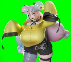 3d 3d_(artwork) big_ass big_breasts clothed female female_only huge_breasts iono_(pokemon) nintendo pokemon pokemon_sv usukeninja