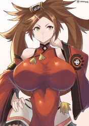 1girls arc_system_works arms_behind_head bare_shoulders big_breasts big_thighs breasts brown_eyes brown_hair chikoinochi child_bearing_hips chinese_clothes clothed clothed_female covered_nipples curvaceous curvy dress enormous_breasts enormous_thighs female female_only giant_breasts gigantic_breasts gradient_background guilty_gear hand_on_hip hand_on_own_thigh hips huge_breasts huge_thighs hyper_breasts hyper_thighs kuradoberi_jam large_breasts large_thighs legs light-skinned_female light_skin massive_breasts massive_thighs model_pose pose posing seductive seductive_look seductive_pose sensual shiny_breasts shiny_clothes solo solo_female thick_legs thick_thighs thighs tight_clothing very_long_hair voluptuous waist wasp_waist wide_hips wide_thighs