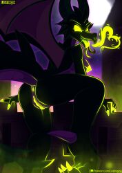 absurd_res anthro anus areola ass big_breasts big_butt breasts castle claws digital_drawing_(artwork) digital_media_(artwork) disney disney_villains dragon female genitals glowing glowing_anus glowing_areola glowing_claws glowing_eyes glowing_genitalia glowing_nipples glowing_pussy green_anus green_areola green_claws green_eyes green_nipples green_pussy hi_res horn lustragon maleficent nipples nude open_mouth patreon pussy reptile scalie sleeping_beauty_(1959_film) solo tail thick_thighs tongue tongue_out wings