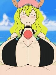 animated beat_banger gigantic_breasts huge_breasts kobayashi-san_chi_no_maidragon lucoa lucoa_(maidragon) miss_kobayashi's_dragon_maid paizuri quetzalcoatl_(dragon_maid) toriel_beat_banger