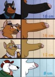 ace_hart anthro balls baron_von_rottweiler big_penis blush blush_lines bull_terrier canid canine canis chart clothing corgi_(artist) dog_city domestic_dog eliot_shag erection eyewear foreskin genitals german_shepherd glans glasses group hat headgear headwear herding_dog hi_res humanoid_genitalia humanoid_penis hunting_dog jacket leon_burger_(dog_city) male mammal mastiff molosser monocle necktie pastoral_dog penis penis_size_chart penis_size_difference realistic_penis_size rottweiler shirt short_penis size_chart small_penis terrier topwear vein veiny_penis vest