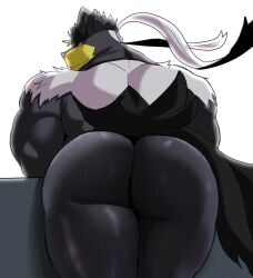 2023 absurd_res accessory ass big_ass big_ass_(male) big_butt black_body black_fur black_hair black_skin bubble_ass bubble_butt butt_focus deltoids fat_ass fat_butt fur generation_8_pokemon goldlightyou hair headband hi_res huge_ass huge_butt humanoid large_ass large_butt legendary_pokémon legendary_pokemon looking_at_viewer looking_back male massive_ass massive_butt muscular muscular_anthro muscular_butt muscular_male nintendo plump_ass plump_butt pokémon_(species) pokemon pokemon_(species) round_ass round_butt solo thick_thighs triceps urshifu white_body white_fur