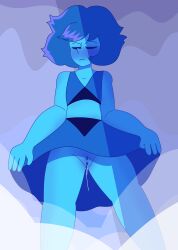 1girls 2023 blue_background blue_body blue_hair blue_skin blush cartoon_network drawinecchi dress dress_lift eyes_closed female gem_(species) lapis_lazuli_(steven_universe) no_panties pussy pussy_juice_drip self_upload shaped_pubic_hair simple_background solo steven_universe water waterfall wet_pussy