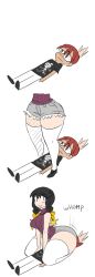 bailey_(matsu-sensei) big_ass clothed color_edit colored face_in_ass facesitting female how_i'm_tryna_die jerry_(matsu-sensei) male matsu-sensei paintmeanon tagme thick_thighs