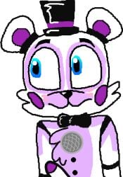 bear blue_eyes blush digital_painting_(artwork) five_nights_at_freddy's five_nights_at_freddy's:_sister_location fnaf funtime_freddy_(fnafsl) hat male male_only penis robot robot_boy sister_location