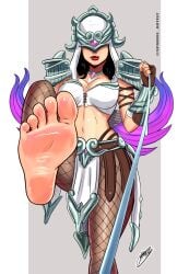 deity european_mythology feet femdom fishnets foot_fetish greek_mythology hi-rez_studios mythology nemesis_(smite) public_domain smite solo sparkietheartist