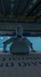 3d ass ass big_ass big_butt female haydee haydee_(game) petru pool robot robot_girl swimming_pool thick_ass thick_thighs