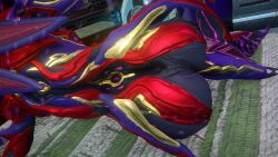 3d bed caked_up laying_on_side screen_capture screencap screenshot warframe wisp_(warframe) witch